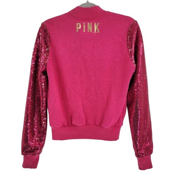 Victoria's Secret PINK Rare Limited Edition 2012 Sequin Varsity Jacket XS - Picture 3 of 16